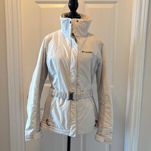 Columbia Women's White with Gray/Greenish inserts Ski Jacket